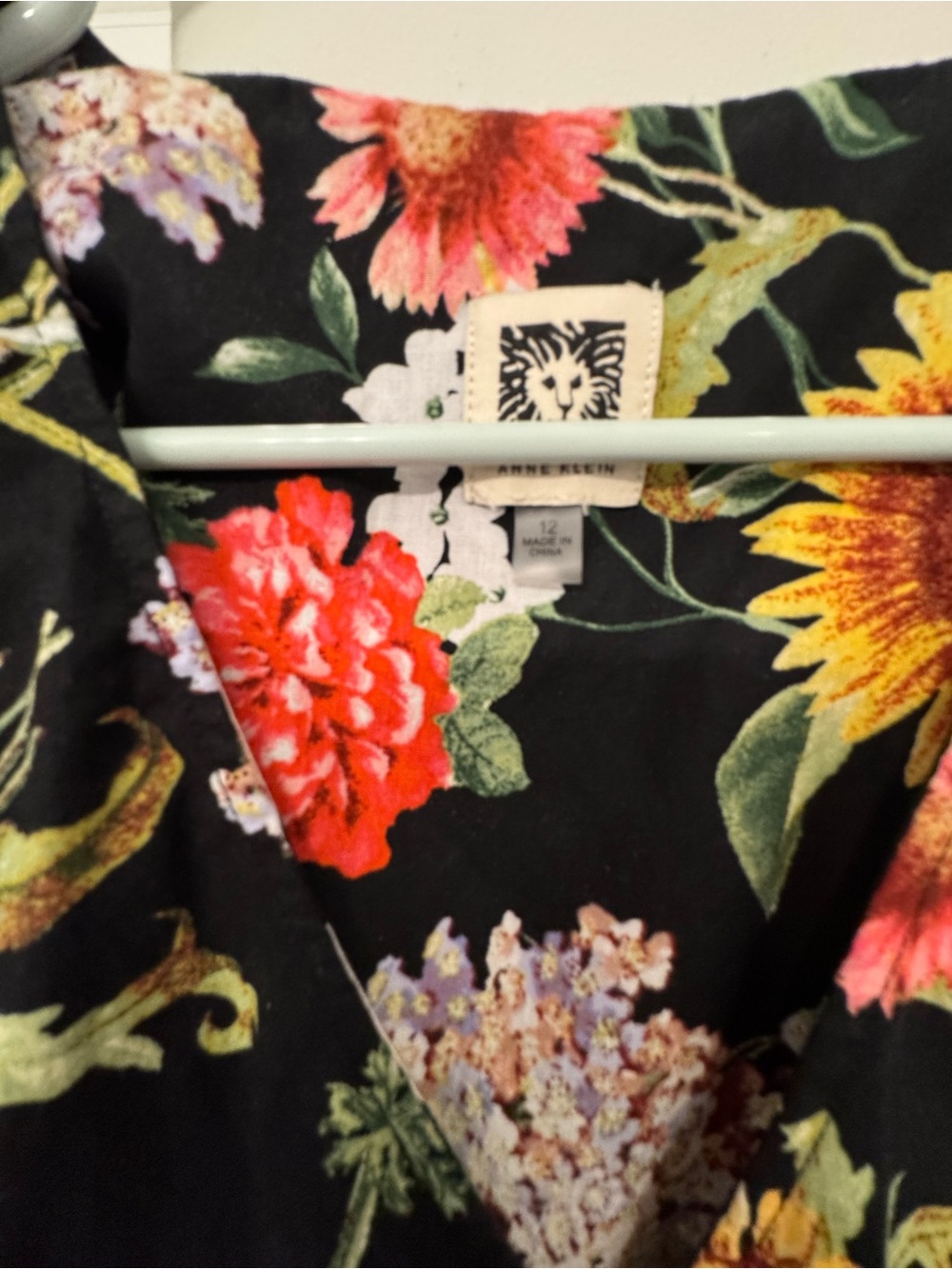 Anne Klein Floral Black Maxi dress - Picture 2 of 5